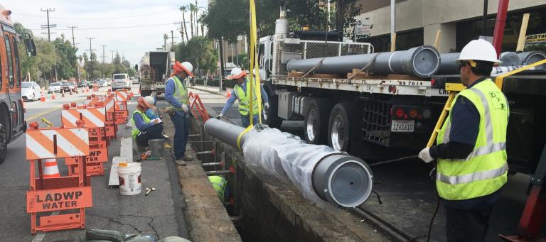 Construction for the Balboa Boulevard Earthquake Resistant Pipeline Replacement Project