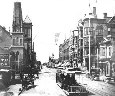 Photo of Los Angeles street circa 1902
