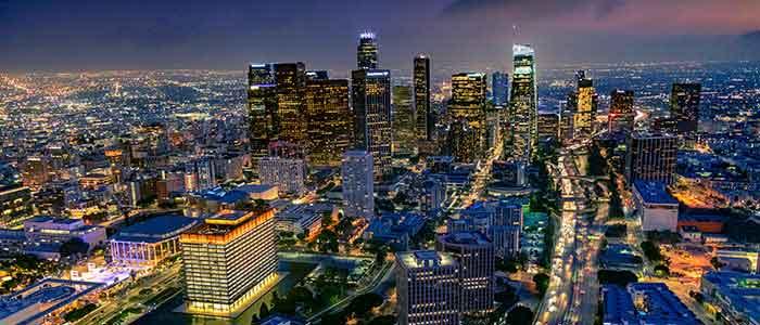 City of Los Angeles night skyline