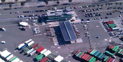 Ariel photo of Port of Los Angeles Solar Power, Receiving Canopy