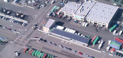 Ariel photo of Port of Los Angeles Solar Power, Reefer Wash