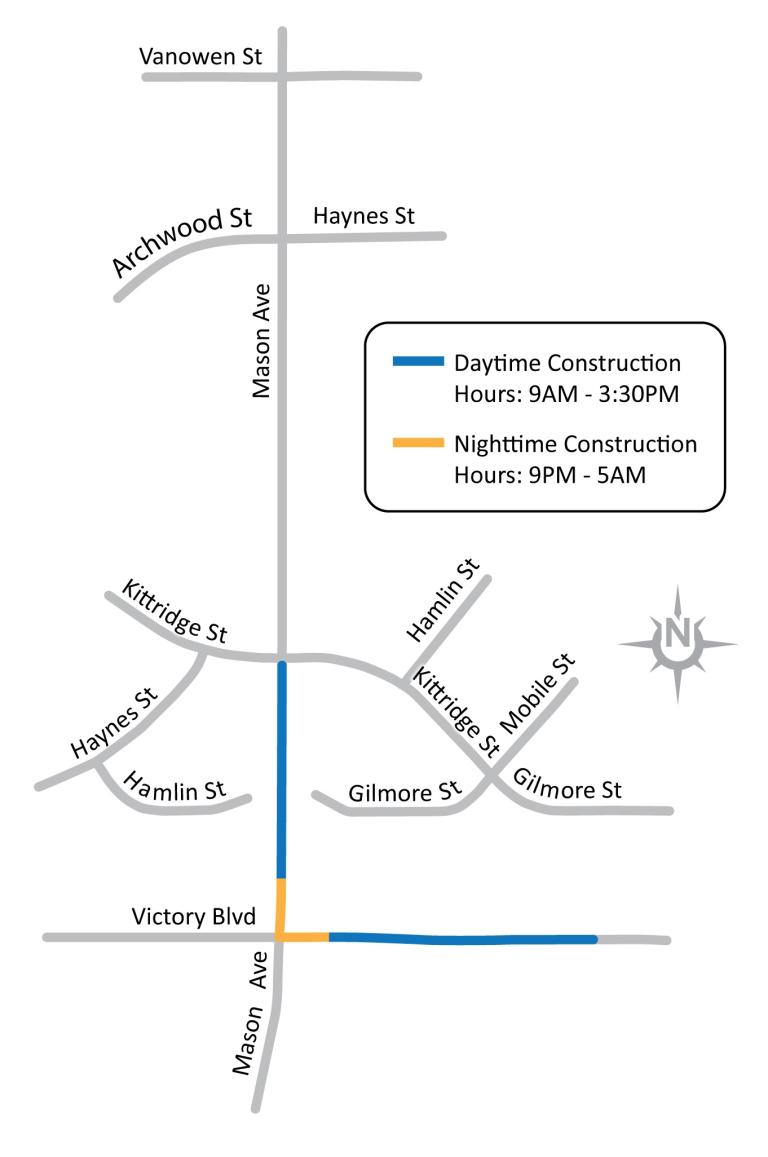 Mason Ave and Victory Blvd Mainline Project Map