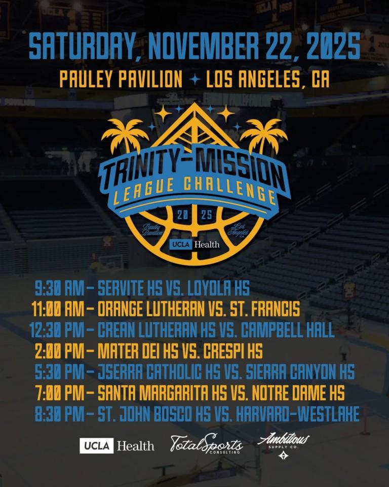 Trinity-Mission League Schedule