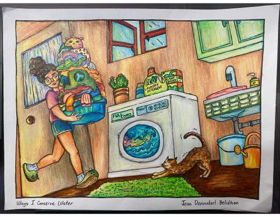 2024 Times in Education Artwork Winner - 12th Grade 1st Place - Jean Donnaferl Belidhon - Foshay Learning Center