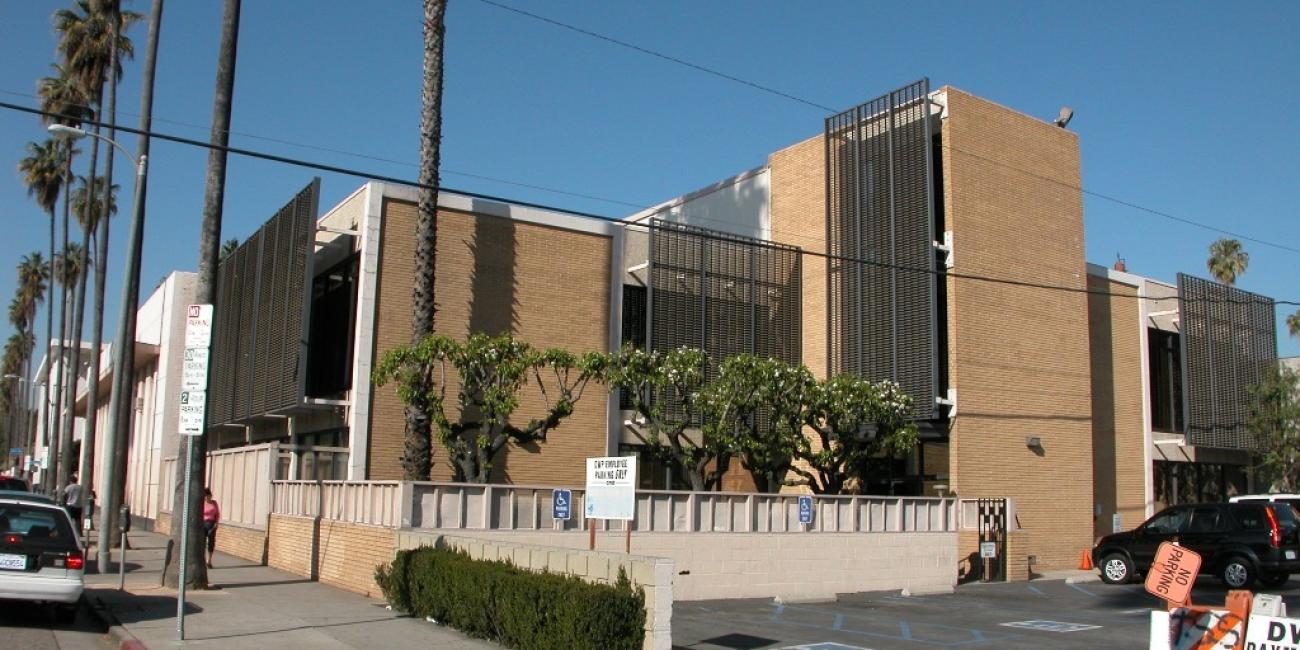 Image of Van Nuys Customer Service Center - Rear of Building and Parking Lot
