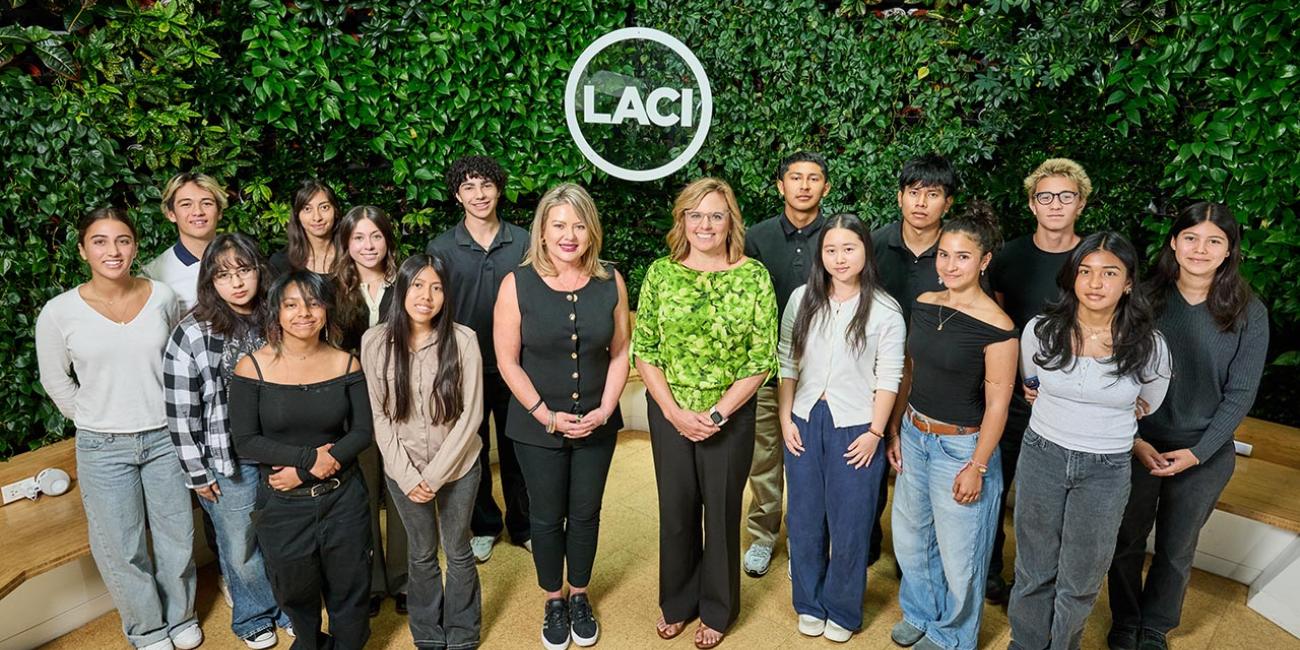 LADWP’s Kendall Helm and Zoraya S. Oliver-Griffin connected with local high school students from the Coro Youth Climate Fellowship Program.