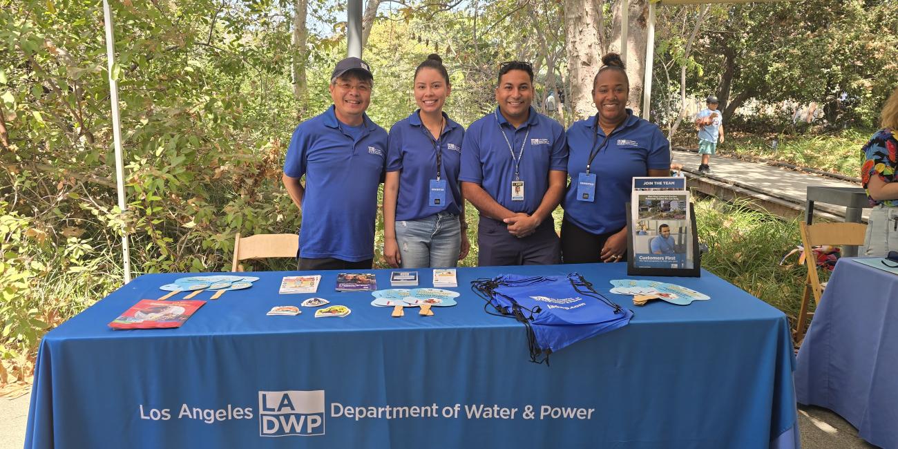 LADWP Staff members at information both.