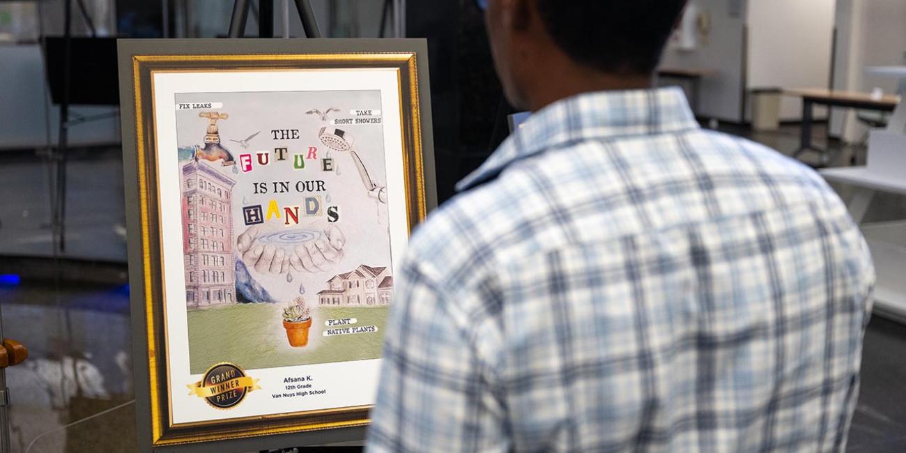 LADWP hosted a student art exhibit showcasing the 2024-2025 L.A. Times in Education poster contest winners 